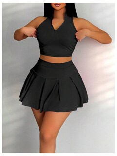 Foto 5 | Foto 5 | Outfit Soly Hux Para Mujer, Verano, 2 Piezas, Negro, Talla Xl - Venta Internacional.