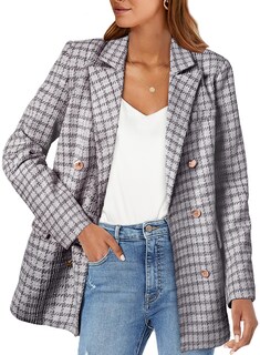Foto 1 | Foto 1 | Blazer Happy Sailed Tweed Para Mujer, Color Blanco, S - Venta Internacional.