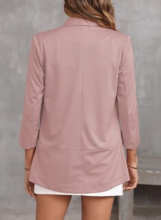 Foto 4 | Foto 4 | Blazer Happy Sailed Para Mujer, Parte Delantera Abierta, Manga 3/4, Rosa, 1 X - Venta Internacional.