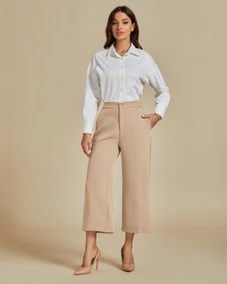 Foto 7 | Foto 7 | Conjunto De Ropa Casual De Negocios Luvamia Para Mujer, Beige, Talla Xl - Venta Internacional.