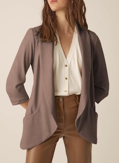 Foto 2 | Foto 2 | Chaqueta Tipo Blazer Happy Sailed Con Parte Delantera Abierta Y Manga 3/4 Para Mujer - Venta Internacional.