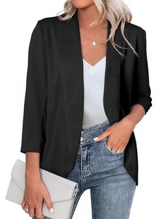 Foto 1 | Foto 1 | Blazer Happy Sailed Para Mujer, Casual, Frente Abierto, Negro, 2024 - Venta Internacional.