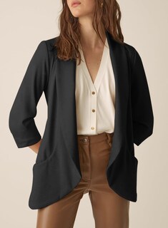 Foto 2 | Foto 2 | Blazer Happy Sailed Para Mujer, Casual, Frente Abierto, Negro, 2024 - Venta Internacional.