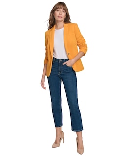 Foto 1 | Foto 1 | Blazer Tommy Hilfiger Para Mujer, Diseño De Girasol Con Un Botón, Talla 14 - Venta Internacional.