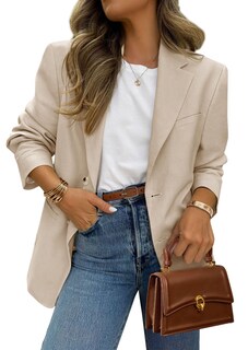 Foto 1 | Foto 1 | Blazer Prettygarden 2025 Para Mujer, Casual, De Negocios, Beige, Xxl - Venta Internacional.
