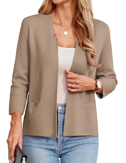 Foto 1 | Foto 1 | Blazer Grace Karin Para Mujer, Casual, De Punto, Cuello Con Muescas, L, Caqui - Venta Internacional.