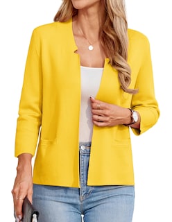 Foto 1 | Foto 1 | Blazer Grace Karin De Punto Corto Con Parte Delantera Abierta Para Mujer, Color Amarillo Xxl - Venta Internacional.