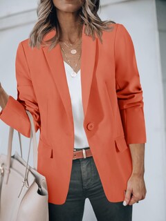 Foto 5 | Foto 5 | Blazer Cicy Bell Para Mujer, Manga Larga, Manga Larga, Color Naranja, Casual 2025 - Venta Internacional.