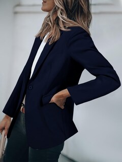 Foto 4 | Foto 4 | Blazer Cicky Bell Para Mujer, Manga Larga, Azul Marino, Casual, 2025 - Venta Internacional.