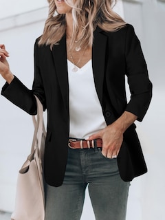 Foto 3 | Foto 3 | Blazer Cicy Bell Para Mujer, Manga Larga, Frente Abierto, Color Negro - Venta Internacional.