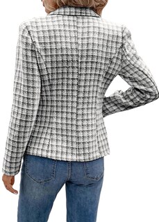 Foto 2 | Foto 2 | Chaqueta Tipo Blazer Mina Self Tweed Plaid 2024 Otoño-invierno Para Mujer - Venta Internacional.