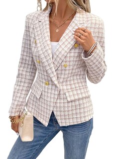 Foto 4 | Foto 4 | Chaqueta Tipo Blazer Mina Self Tweed Plaid 2024 Otoño-invierno Para Mujer - Venta Internacional.