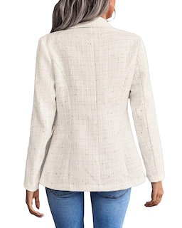 Foto 4 | Foto 4 | Chaqueta Tipo Blazer Mina Self Leather Para Mujer, Color Beige, Talla Xl - Venta Internacional.