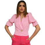 Blusa Escote V ROMAN FASHION 0521 color Rosa