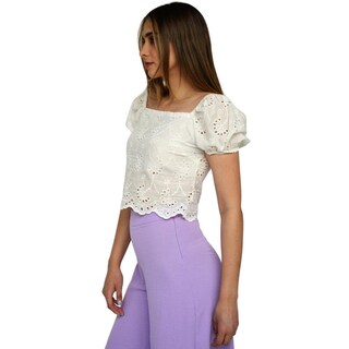 Foto 2 | Foto 2 | Blusa Bordada Roman Fashion 0365 color Blanco