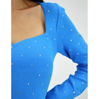 Foto 4 | Foto 4 | Blusa de Canale con Pedrería Roman Fashion BL-M-975 color Azul