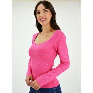 Foto 2 | Foto 2 | Blusa De Canale Con Pedrería Roman Fashion /juvenil, 975 (fiusha) Color Rosa