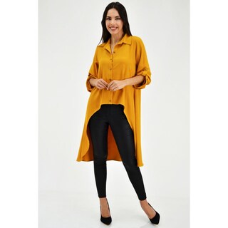 Foto 6 | Foto 6 | Maxiblusa Asimétrica Roman Fashion Marrón para Mujer