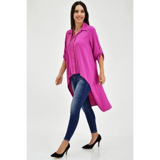 Foto 5 | Foto 5 | Maxiblusa Asimétrica Roman Fashion Juvenil 1060 color Rosa