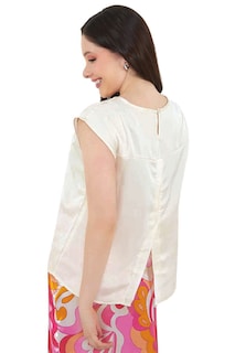 Foto 2 | Foto 2 | Blusa Devendi Color Beige Satin