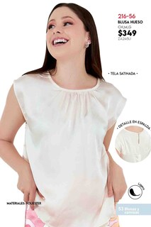 Foto 3 | Foto 3 | Blusa Devendi Color Beige Satin