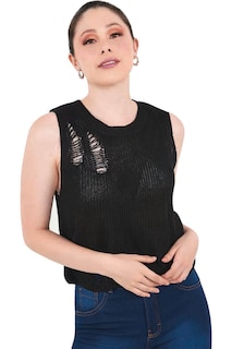 Foto 1 | Foto 1 | Blusa Devendi Color Negro Tejida
