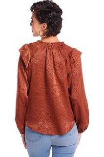 Foto 2 | Foto 2 | Blusa Devendi color Café para Mujer