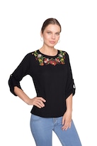 Blusa Devendi Negra para Mujer