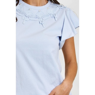 Foto 4 | Foto 4 | Blusa Detalle De Perlas Roman Fashion /juvenil 39209 Azul Cielo