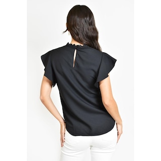 Foto 3 | Foto 3 | Blusa Escote de Mesh Roman Fashion 6371Negra para Mujer