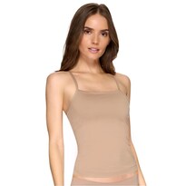 Top Tirantes Fijos Ilusión Marrón para Mujer