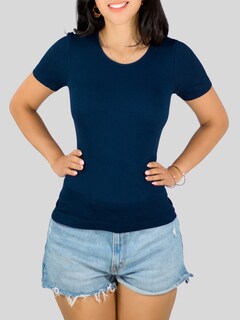 Foto 3 | Foto 3 | Set De 2 Blusas Playera De Mujer Bl-1018 Dos Colores Canalé Stretch