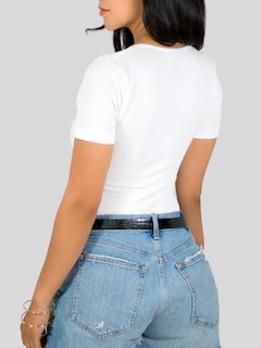 Foto 5 | Foto 5 | Set De 2 Blusas Playera De Mujer Bl-1018 Dos Colores Canalé Stretch