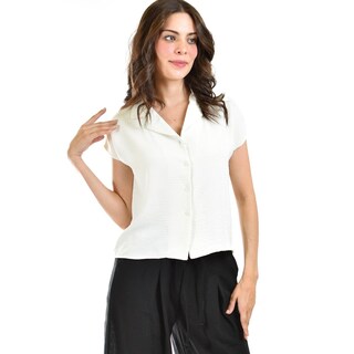 Foto 3 | Foto 3 | Blusa Manga Corta Roman Fashion Juvenil Blanco