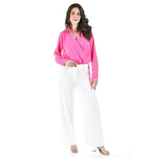 Foto 5 | Foto 5 | Blusa Escote Cruzado Roman Fashion Juvenil 56959 Fucsia