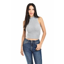 Blusa Básica Sin Mangas Gris