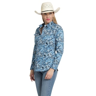 Foto 2 | Foto 2 | Blusa Vaquera Mujer Wrangler Slim Fit 462 Azul Marino