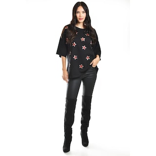 Foto 1 | Foto 1 | Blusa Con Estrellas De Lentejuela Roman Fashion /juvenil, 34686 (negro) Negro