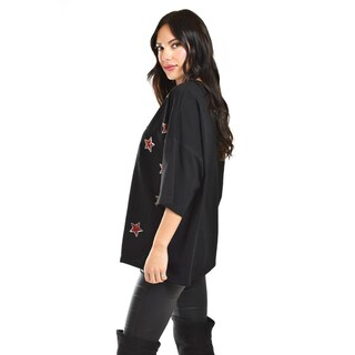 Foto 2 | Foto 2 | Blusa Con Estrellas De Lentejuela Roman Fashion /juvenil, 34686 (negro) Negro