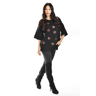 Foto 6 | Foto 6 | Blusa Con Estrellas De Lentejuela Roman Fashion /juvenil, 34686 (negro) Negro