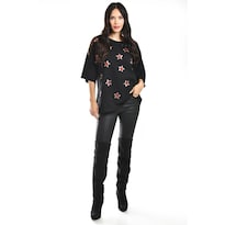 Blusa Con Estrellas De Lentejuela Roman Fashion /juvenil, 34686 (negro) Negro