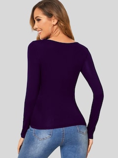 Foto 3 | Foto 3 | Blusas Mujer Manga Larga Interior Térmico Bl-1013 Morado Invierno Dama