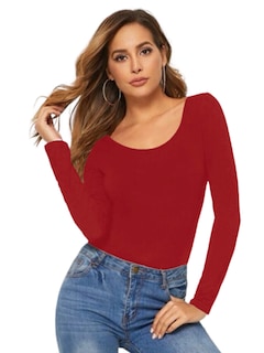 Foto 1 | Foto 1 | Blusas Mujer Manga Larga Interior Térmico Bl-1013 Rojo Invierno Dama