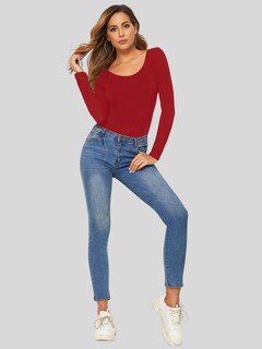 Foto 2 | Foto 2 | Blusas Mujer Manga Larga Interior Térmico Bl-1013 Rojo Invierno Dama