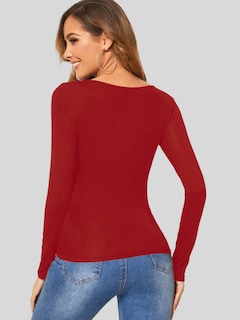 Foto 3 | Foto 3 | Blusas Mujer Manga Larga Interior Térmico Bl-1013 Rojo Invierno Dama