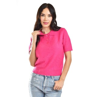 Foto 1 | Foto 1 | Blusa De Punto Tipo Polo Roman Fashion /juvenil, 3056 (fiusha) Fucsia