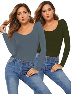 Foto 1 | Foto 1 | Set 2 Blusas Mujer Manga Larga Interior Térmico Bl-1013-px2-variedad De Colores Invierno Dama