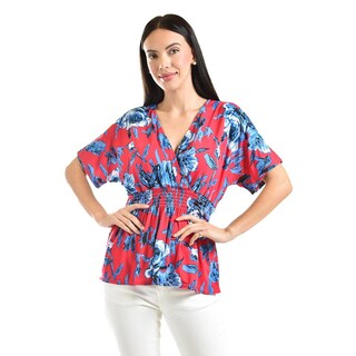 Foto 1 | Foto 1 | Blusa Escote Cruzado Roman Fashion /juvenil, 6931 (fiusha / Azul) Fucsia