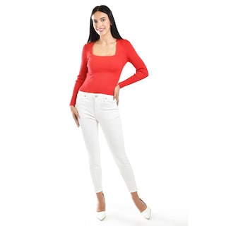Foto 5 | Foto 5 | Blusa De Canalé Manga Larga Roman Fashion /juvenil, 2507 (rojo) Rojo