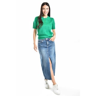 Foto 5 | Foto 5 | Blusa De Punto Tipo Polo Roman Fashion /juvenil, 3056 (verde) Verde